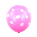12-inch thickened rose pink latex balloon with white polka dots for birthday parties - Pink Polka Dot