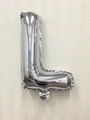 Letter L shaped silver foil balloon for party birthday wedding event decorations - Thin-Letter L / Silver