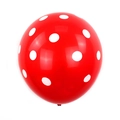 12-inch thickened red latex balloon with white polka dots for birthday party decoration - Red Polka Dot