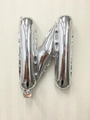 16-inch metallic silver foil balloon in the shape of letter N for birthday party decor - 16" / Thin-Letter N / 50 Pieces / Silver