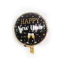 18 inch ronde Happy New Year folieballon met gouden champagneglazen voor party decor - 18 Inch Proost Nieuwjaar