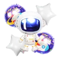 Folienballon-Set zum Thema Astronaut mit Raketen- und Sterndesign für Geburtstage - Astronaut Set 3