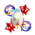 5-teiliges Astronauten Weltraum Ballon Set mit Raketen und Sternballons für die Geburtstagsparty - Astronaut Set 4