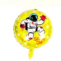 Gelber Astronauten Luftballon aus Aluminium für Weltraum Motto Party Deko - 18 Zoll Gelber Astronaut