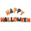 Happy Halloween orange and black foil letter balloon set for festive party wall decoration - Orange Black Alternating Halloween Letters