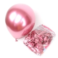 Detail of metallic rose pink chrome latex balloons with glossy reflective finish for parties - 12 Inch Metallic Latex Rose Red