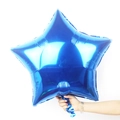 Deep blue 24-inch star-shaped foil balloon with glossy metallic finish for celebrations - Blue