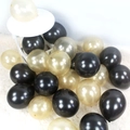 Pearlescent black and champagne gold latex balloons for wedding party arch decorations - Gold + Black