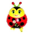 Cartoon ladybug foil balloon for kids birthday parties with vibrant red and black patterns - Mini Ladybug