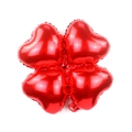 Metalen rode klavertje vier hartvormige folieballon voor bruiloft decoratie - Klavertje Vier Rood