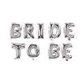Set palloncini in alluminio argento BRIDE TO BE per decorazioni festa di matrimonio - Argento (16 Pollici Argento BRIDE TO BE)