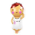 Mini bride bridegroom cupid foil balloon for wedding party decoration in white dress - Mini Bride