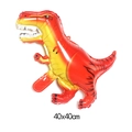 Mini red and yellow T-Rex foil balloon 40x40cm for dinosaur themed party decorations - Mini New T-Rex