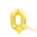 Golden number 0 foil balloon for birthdays with high-gloss metallic finish - 16" / Shiny Gold Number 0