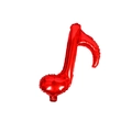 Palloncino musicale in alluminio rosso lucido a forma di croma per feste e concerti - Nota Singola / Rosso