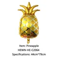 Golden pineapple foil balloon with metallic finish for party decoration 44x79cm - Pineapple / 44x79cm / Gold