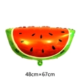Watermelon shaped aluminum foil balloon for parties measuring 48cm by 67cm - Large Half Watermelon