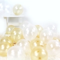 Pearlescent champagne gold and white latex balloons set for wedding party decor - Gold+White