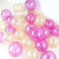 Pink and champagne gold pearlescent latex balloons for elegant party decoration - Gold & Rose Red