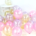 Macaron pink purple and gold pearlescent latex balloons for party decoration - Gold + Purple + Pink