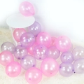 Pink and light purple pearlescent latex balloons for birthday and party arch decorations - Pink + Purple