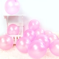 Pearlescent pink latex balloon for party arch decoration on white plush carpet - Pink