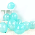 Shiny 1.2g Tiffany Blue pearlescent latex balloon for birthday party and wedding decor - Macaron Cyan