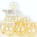 Lustrous champagne gold and pearl white latex balloons for elegant party decoration - Gold