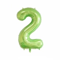 Hellgrüner 40-Zoll Folienballon Zahl 2 für Geburtstags- und Jubiläumsdekorationen - Nummer 2 (Fruchtgrün)
