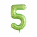 40-inch green foil balloon in number 5 shape for birthday and anniversary party decor - Number 5 (Fruit Green)