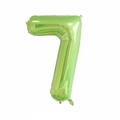 Grüne Zahl 7 Folienballon mit Metallic-Effekt für Geburtstagsfeier-Dekorationen - Nummer 7 (Fruchtgrün)