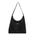 Sac fourre-tout noir mat minimaliste avec détail élégant du logo doré brillant - Ensemble de sacs à bandoulière / Noir