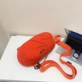 Sac de poitrine orange polyvalent avec plusieurs poches et tissu en nylon durable - Rouge Orangé