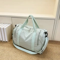 Large capacity nylon travel bag in mint green with detachable shoulder strap - Large Capacity Nylon Travel Bag / Green