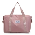 Bolso de viaje rosa de nailon de gran capacidad con compartimento para zapatos abajo - 41x30 / Rosa Dulce