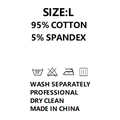 Étiquette d'entretien débardeur femme en 95% coton avec détails de taille en L - S / Standard / Abricot