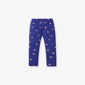 Meisjes legging van donkerblauw katoen met kleurrijke regenboog- en insectenprints - 6Y(130cm) / Donkerblauwe Bedrukte Broek (22068k)