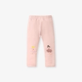 Leggings roses en coton pour filles avec broderies de ballerines et taille élastique - Pantalon Rose Fille Ballerine(22047K) / 6Y(130cm)