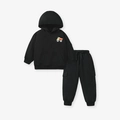 Survêtement noir classique pour garçon avec imprimé camion et pantalon de jogging - 7A(140cm) / Noir (G20034)