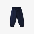 Pantaloni jogger blu scuro da bambino con coulisse elastica e polsini a costine - 90cm / Blu Scuro (G20012K)