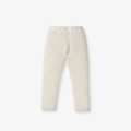 Girls breathable off-white solid color leggings made of soft knitted cotton fabric - 7Y(140cm) / Off-white (G202418K)