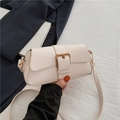 Classic cream crossbody bag with gold buckle detail and adjustable strap for women - Off White