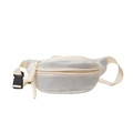 White breathable mesh chest bag with adjustable strap and plastic buckle for sport - White