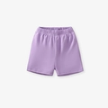Pantalones cortos de verano de algodón lila para niña con cintura elástica suave - 7A(140cm) / Solo Pantalón Corto (Sin Top) (G2053K)