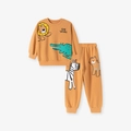 Set safari con animali cartoon per bambini in morbido cotone arancione zenzero - 7A(140cm) / Giallo Zenzero