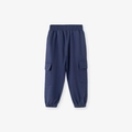 Pantalón jogger cargo azul marino para niño con cintura elástica y bolsillos - Pantalón Cargo Azul Marino