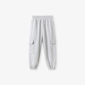 Toddler boys grey cargo joggers with elastic waistband and large side pockets - 2Y(90cm) / Gray Cargo Joggers (1022)