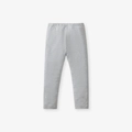 Girls heather grey cotton leggings with elastic waist and soft stretch fabric finish - Grey Leggings (2167K)