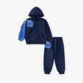 Donkerblauwe dinosaurus trainingsset voor jongens met capuchon en 3D-vinnen - 7J(140cm) / Marineblauw (K2031)