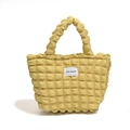 Gelbe Wolken-Tasche mit Bubble-Struktur und Love Fashion Etikett für Damen - Gelb